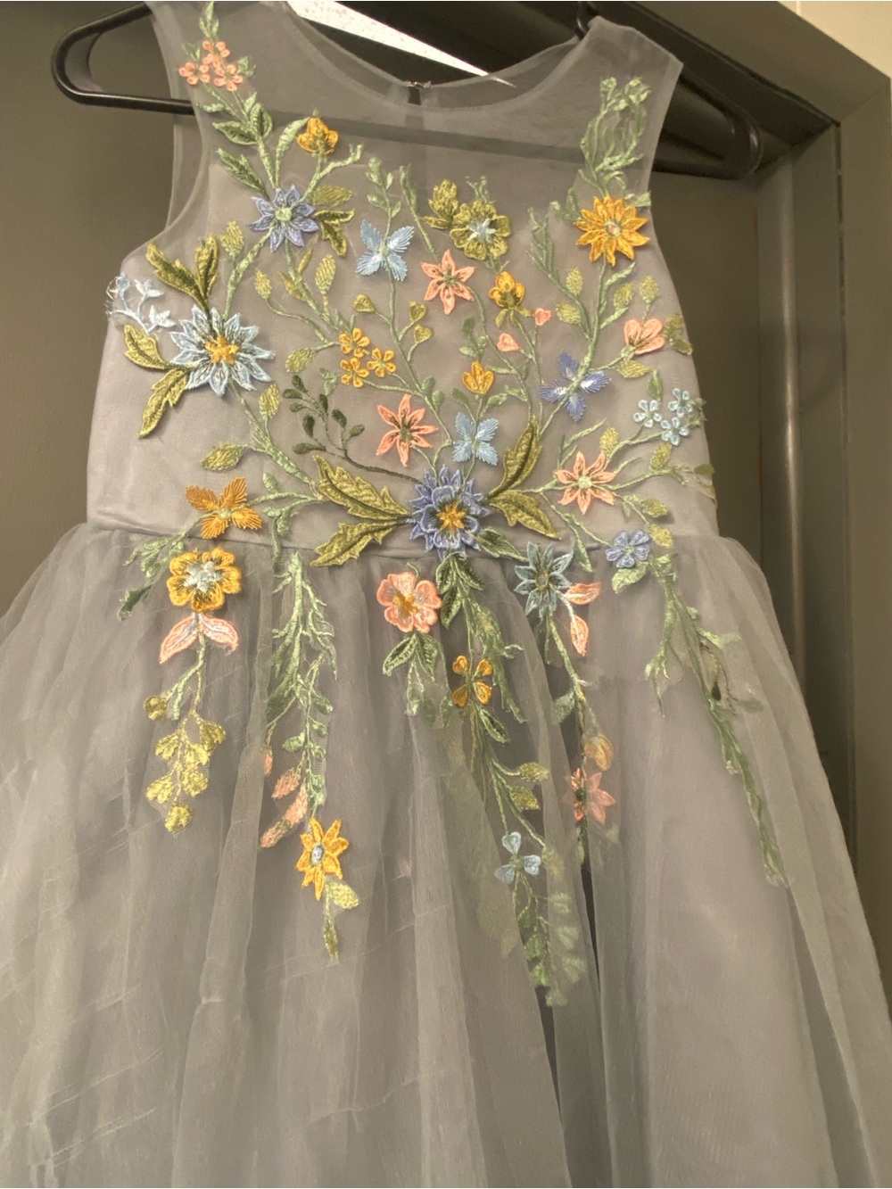 Dusty Blue Flower Girl/ Party Dress